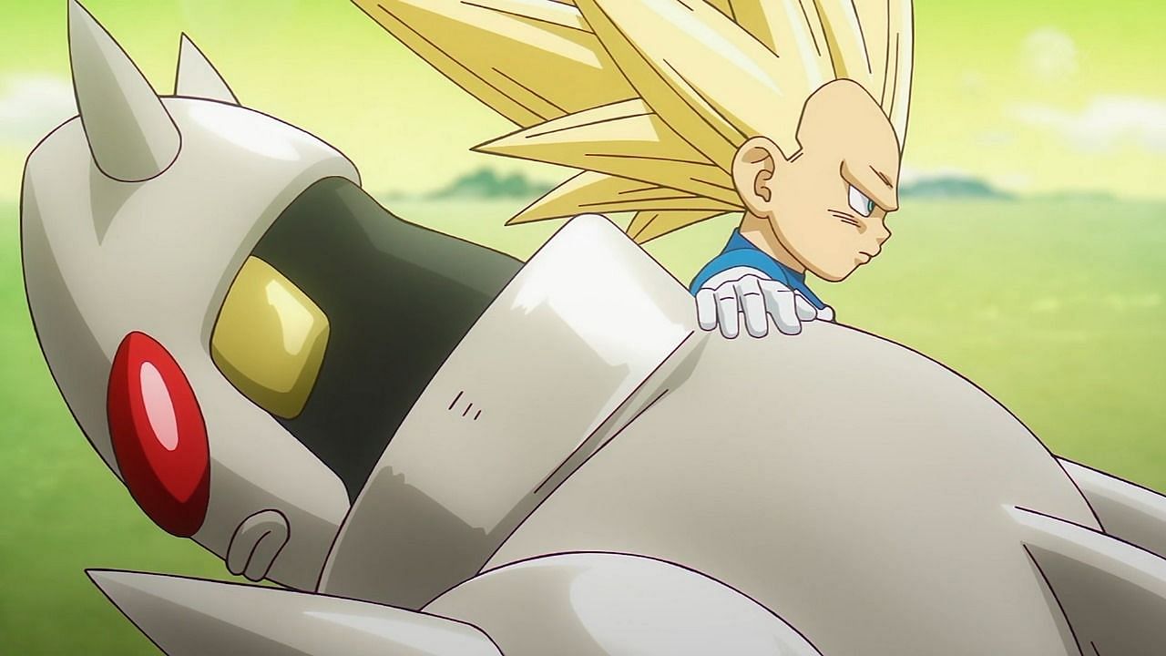 Vegeta using Super Saiyan 3 against Tamagami Number Two in the latest episode (Image via Toei Animation).