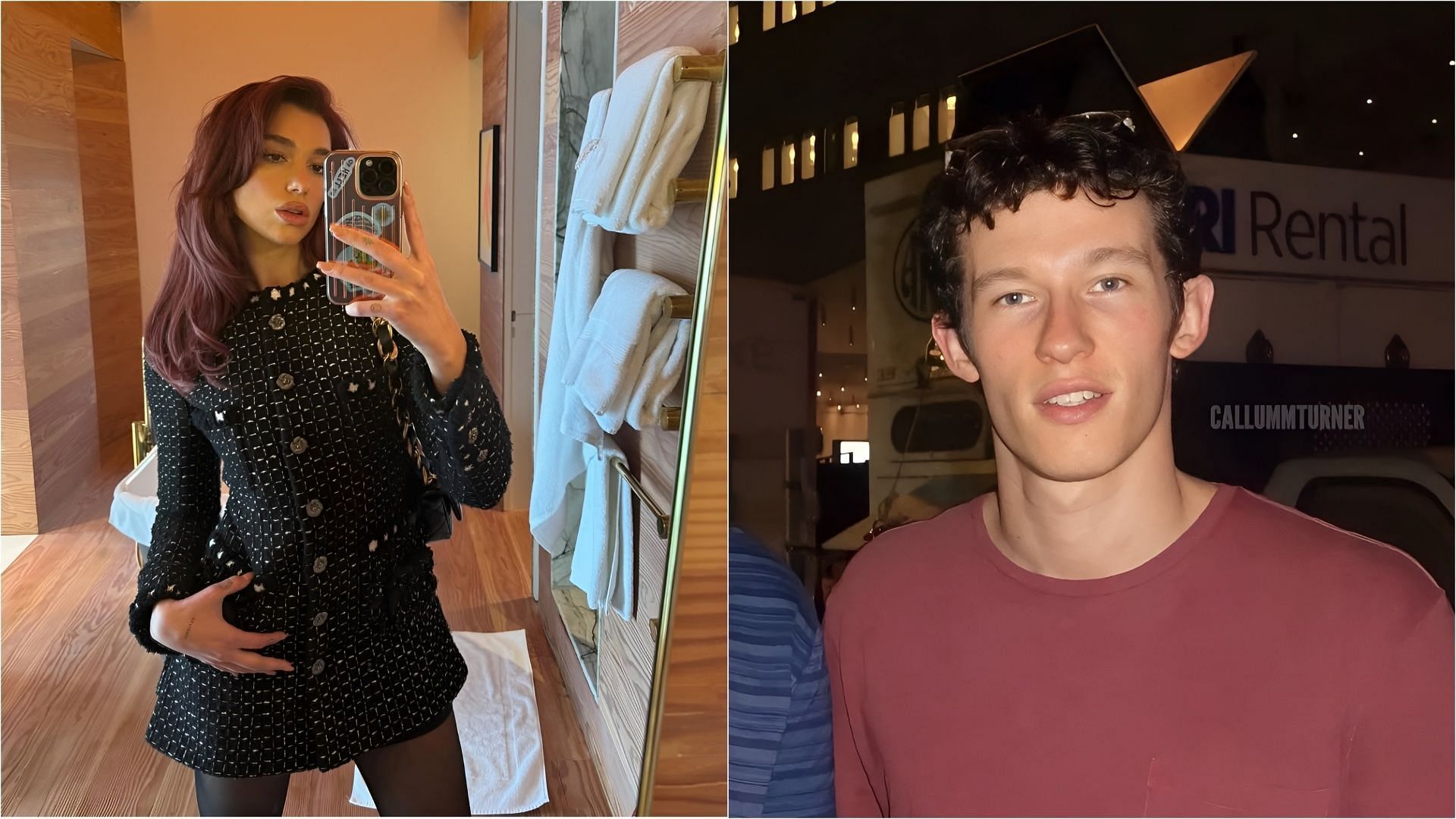 Dua Lipa and Callum Turner have secretly got engaged (Images via Instagram/dualipa and callummturner)