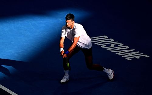 The Serb pictured at the 2025 Brisbane International - Image Source: Getty
