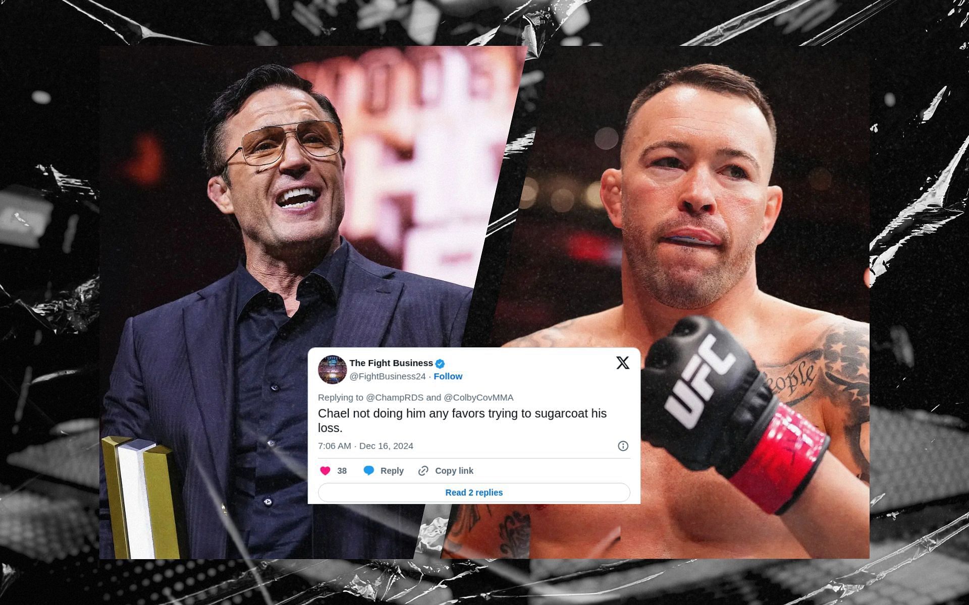 Fans react to locker room interaction between Chael Sonnen (left) and Colby Covington (right). [Images courtesy: Getty Images]