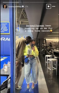 Hazel Renee's selfie with Draymond Green (Photo credits: lovehazelrenee on Instagram)