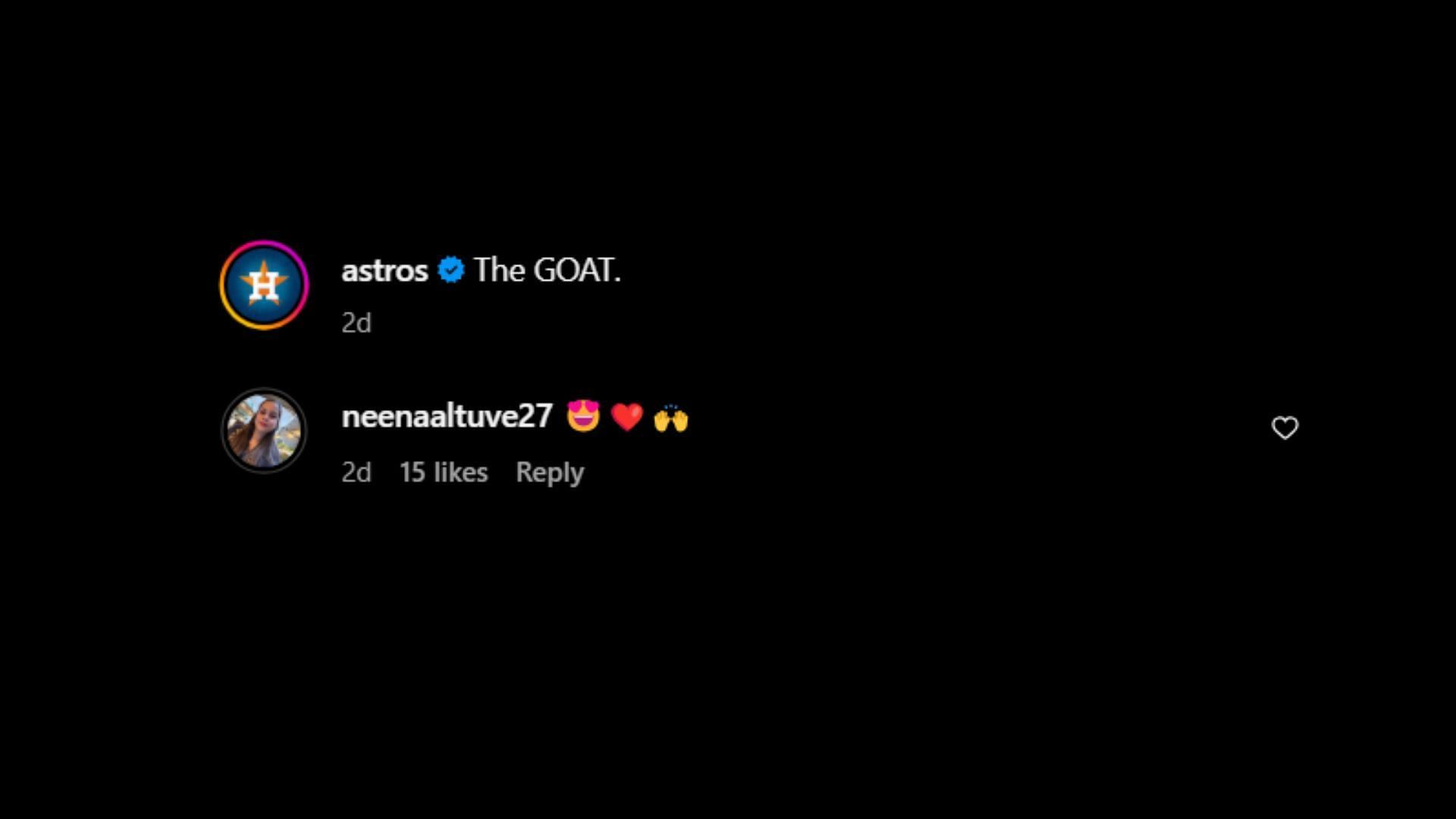 Neena Altuve&#039;s comment