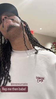 Damion Lee repping Sydel Curry's label - Instagram/@sydelcurrylee