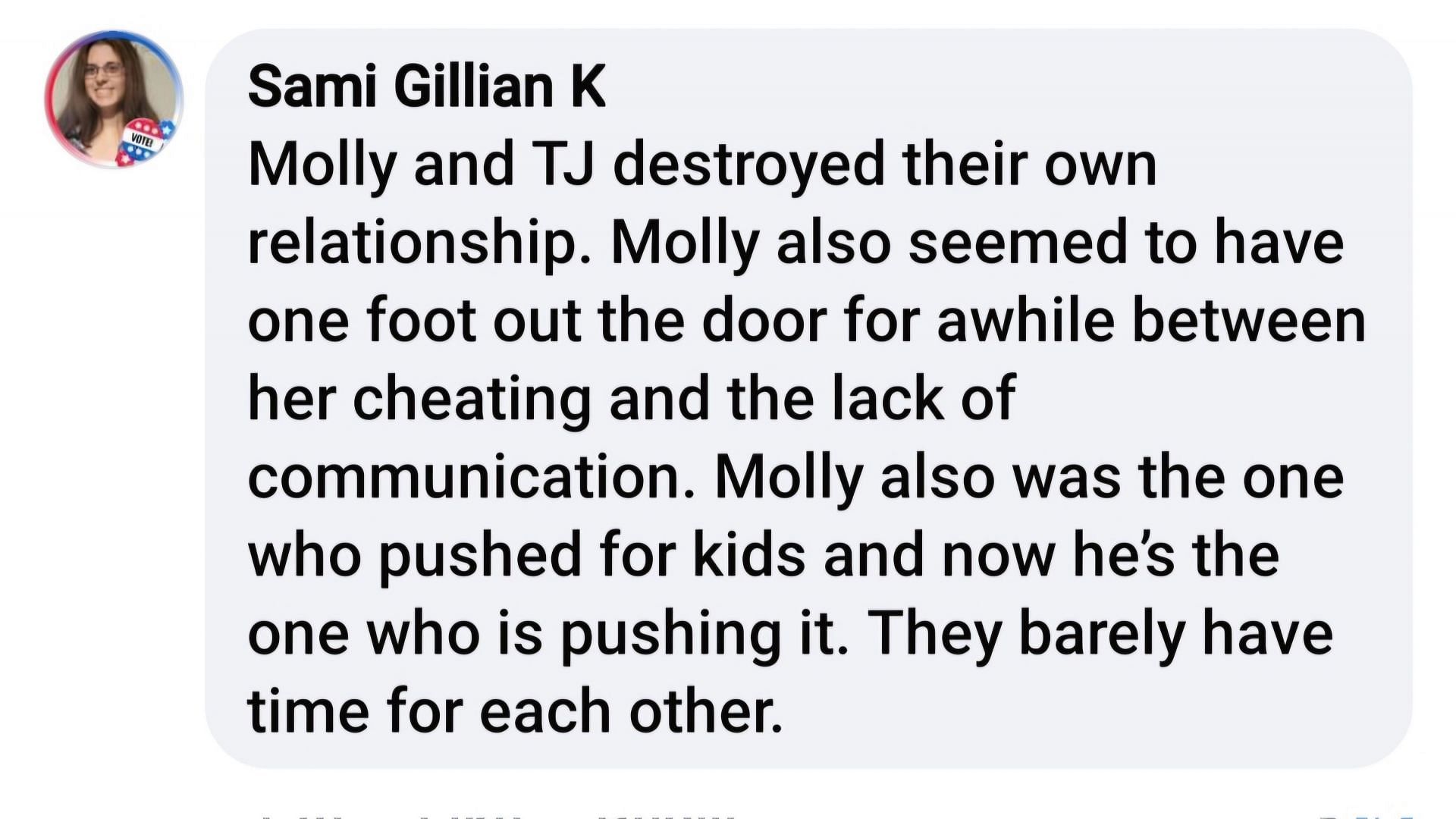 A fan recalls the couple&#039;s history on the soap (via Amanda Mayle / Facebook)