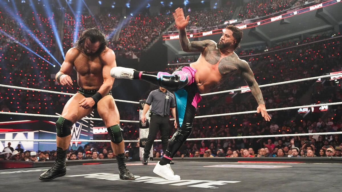 Main Event Jey scored a massive win over Drew McIntyre on RAW's Netflix debut. [Image via WWE.com]