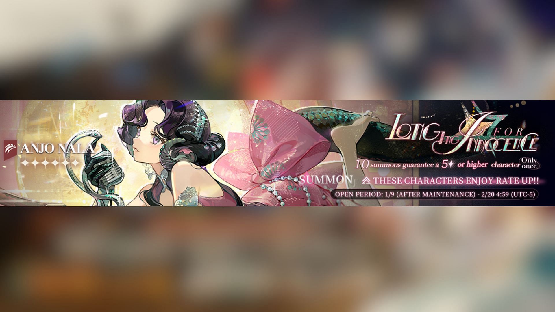 Longing for Innonce banner featuring Anjo Nala (Image via Bluepoch)