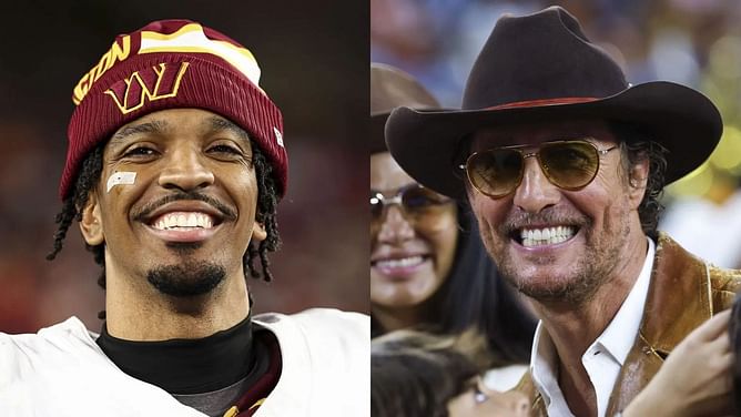 Matthew McConaughey makes feelings known on Jayden Daniels' Commanders' playoff win after 6,945 days
