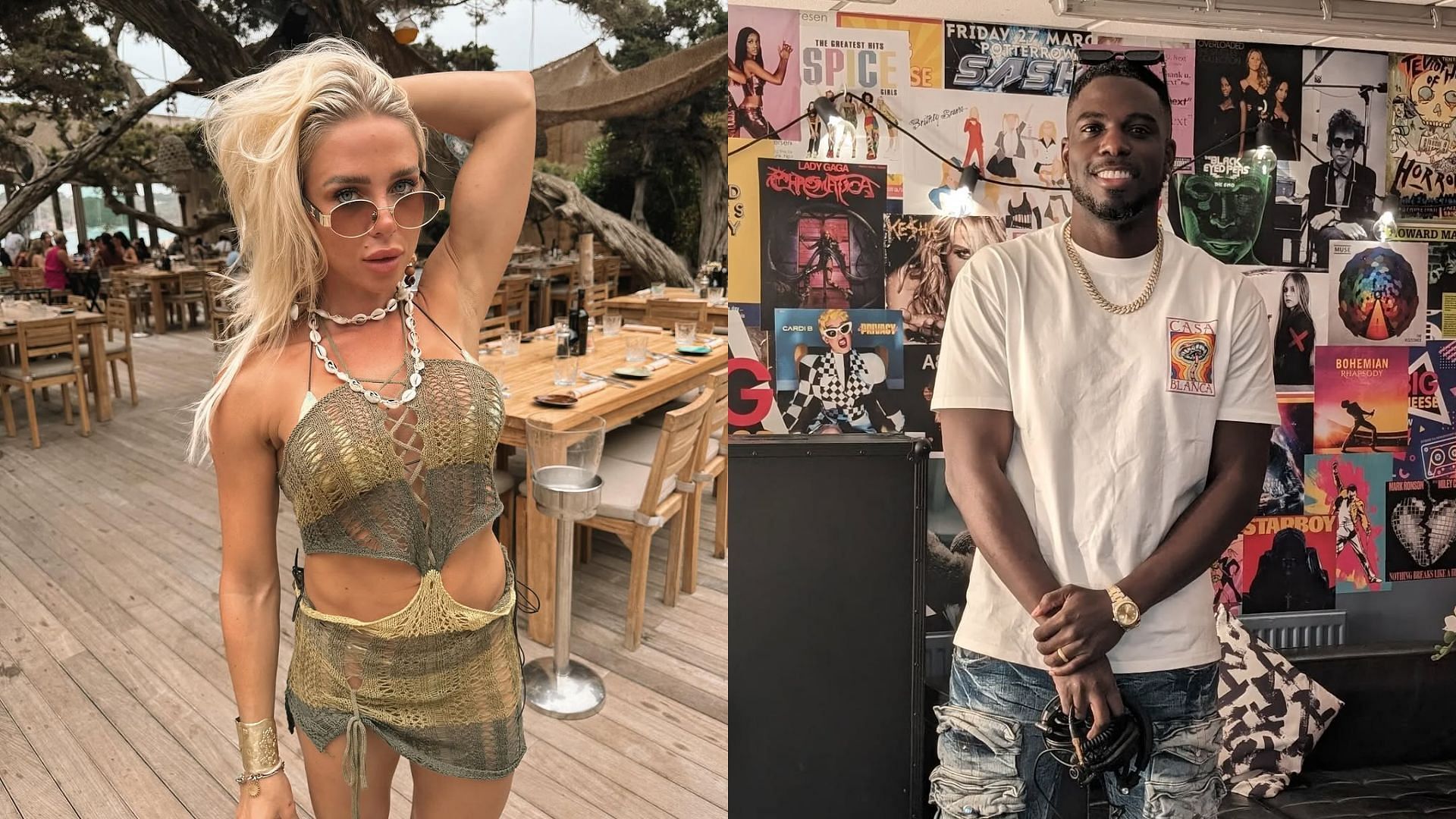 Gabby and Marcel from Love Island: All Stars (Images via Instagram/@gabbydawnallen and @marcel_rockyb)