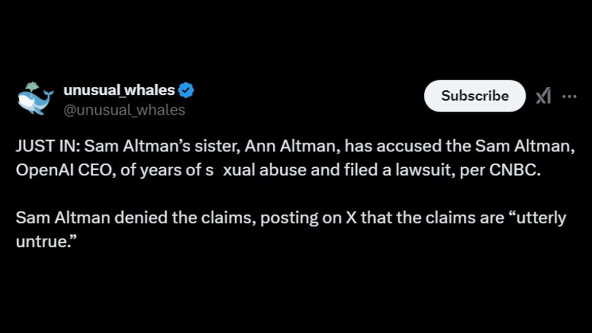 What are the allegations against Sam Altman? Annie Altman's lawsuit ...