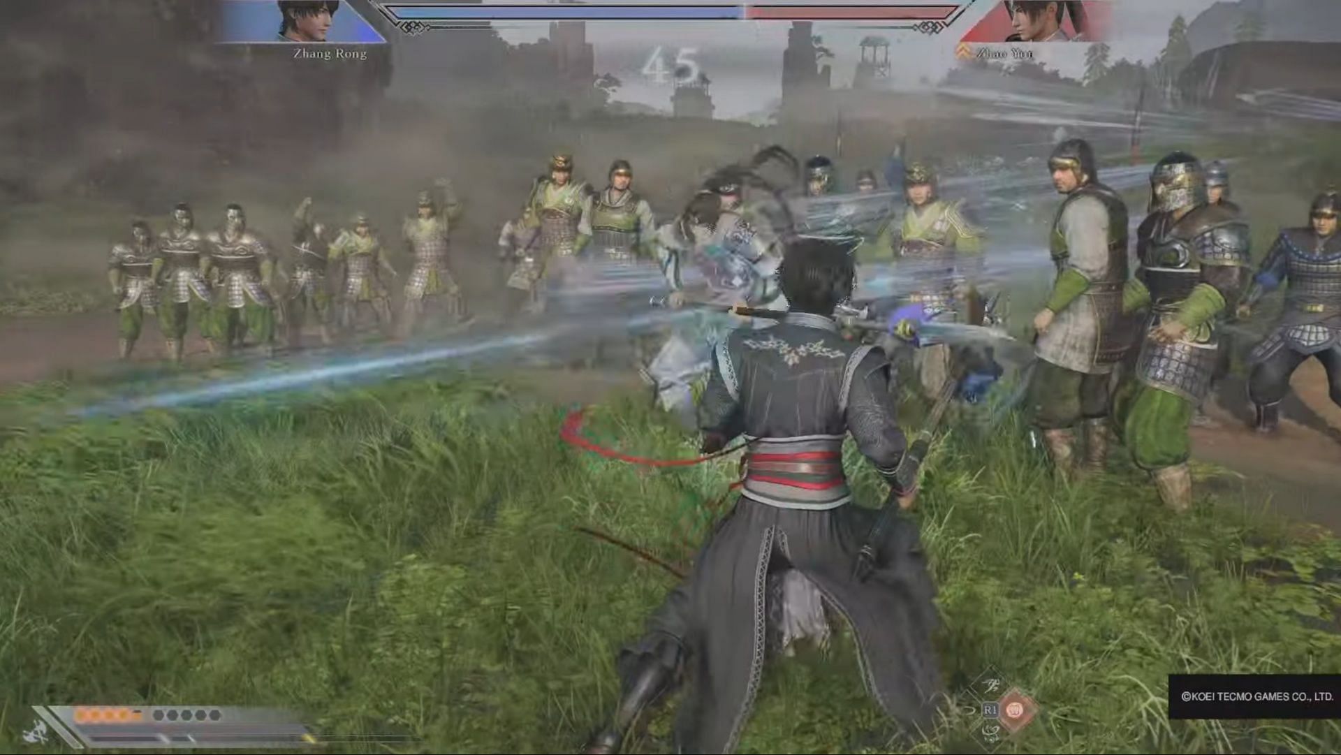 The duel is so much easier (and satisfying) than a normal fight (Image via Koei Tecmo)