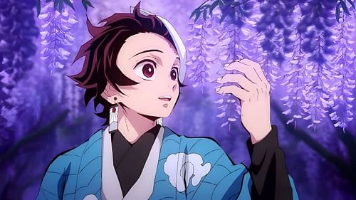 Tanjiro as seen in the anime (image via Ufotable)