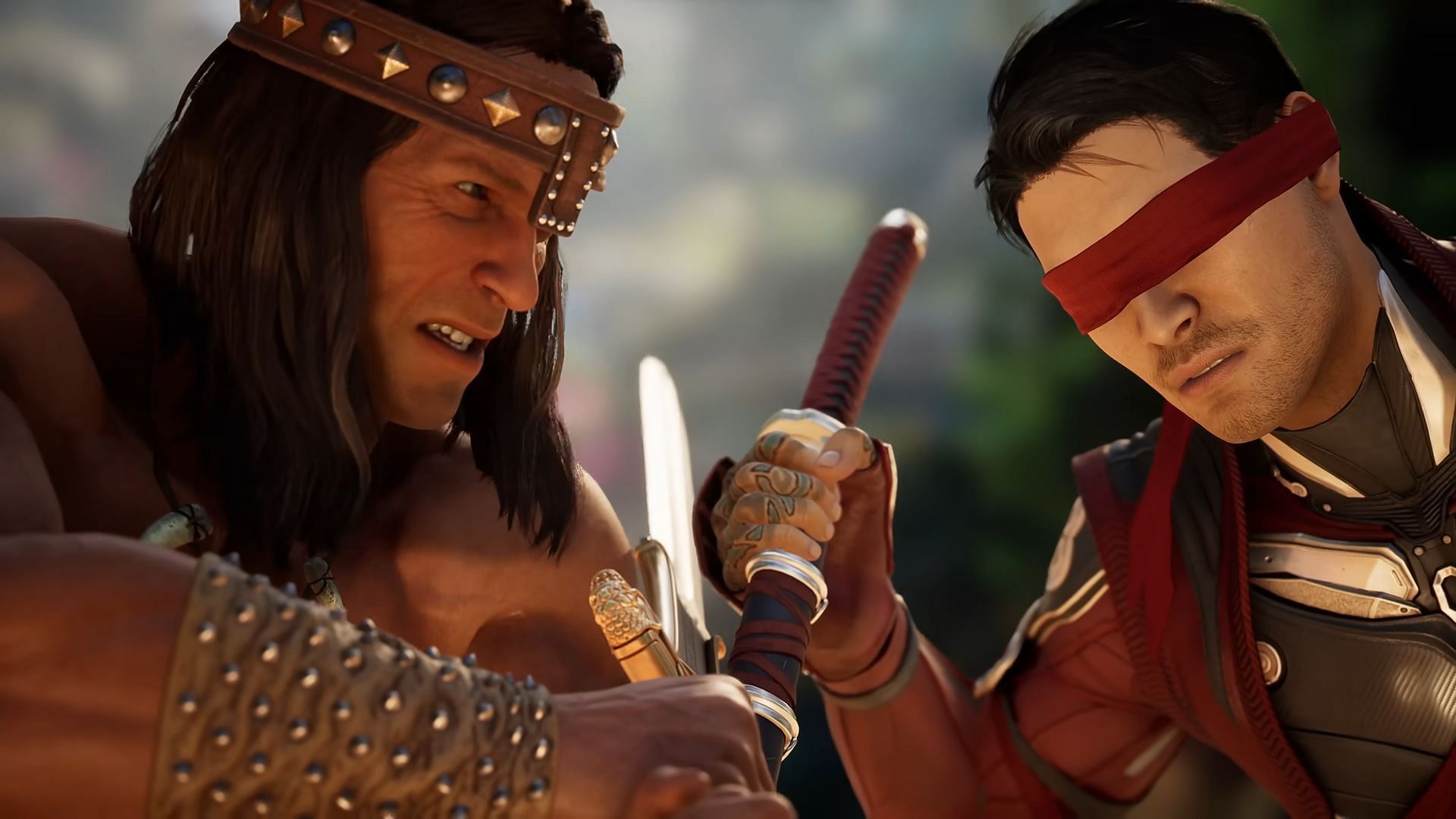 A glimpse from the trailer of Arnold Schwarzenegger&#039;s Mortal Kombat 1 DLC pack (Image via Warner Bros. Games)