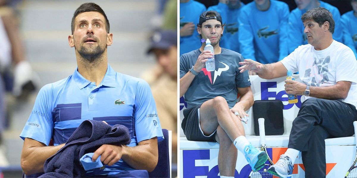 Novak Djokovic (L) &amp; Rafael Nadal with his uncle Toni (R) [Image Source: Getty Images]