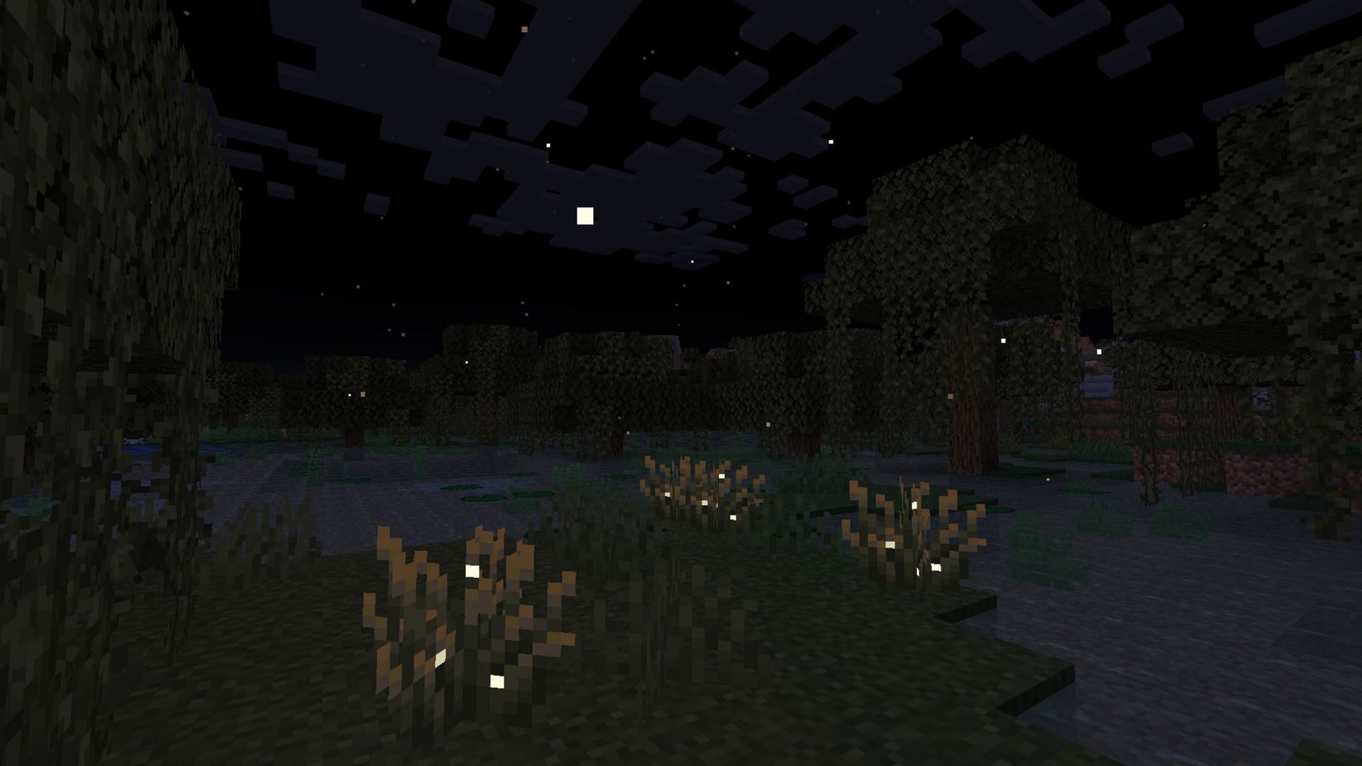 The firefly bush is a great source of compost and a unique way to light up your surroundings in Minecraft (Image via Mojang Studios)