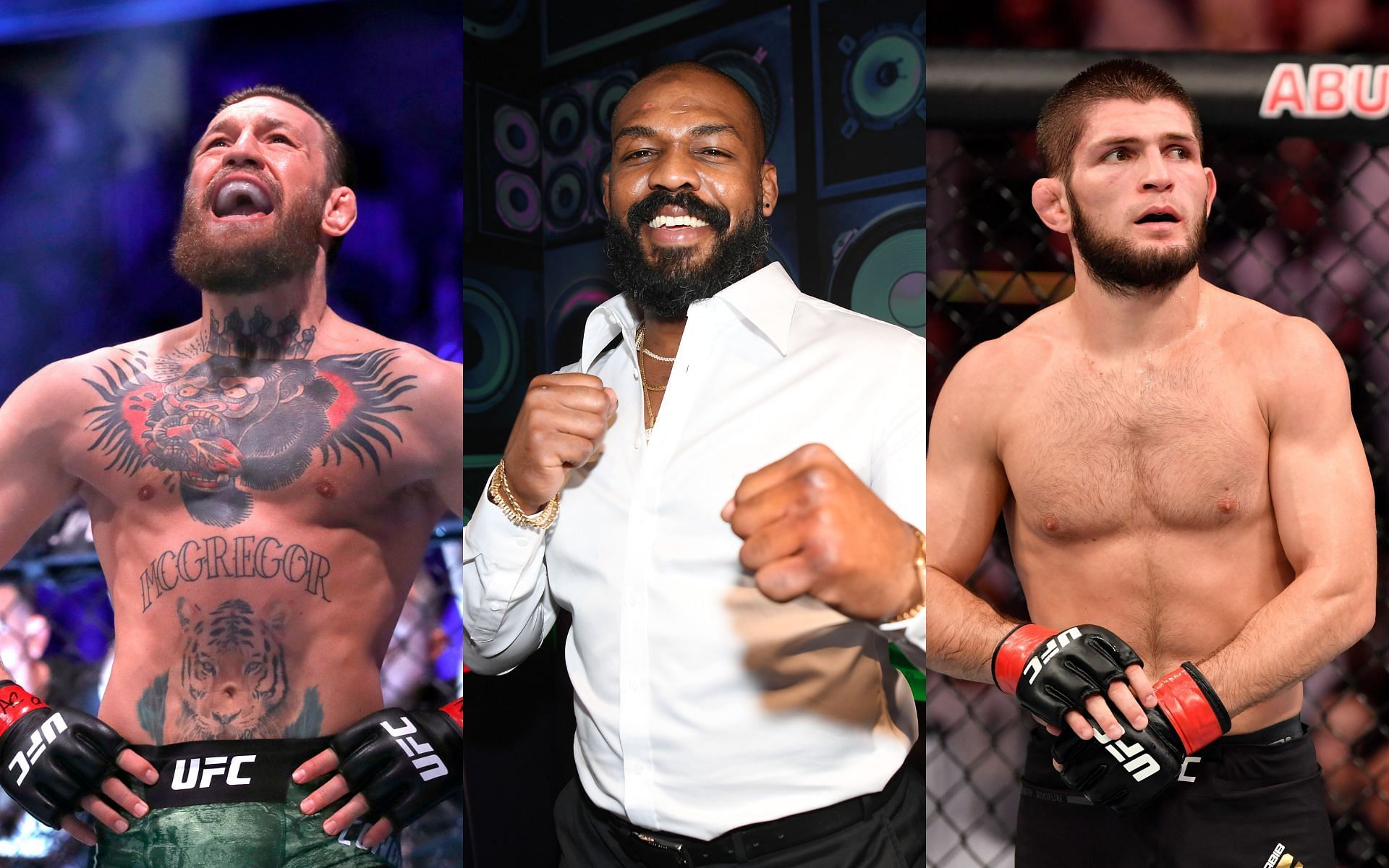 Conor McGregor (left), Jon Jones (middle), and Khabib Nurmagomedov (right) are all regarded as MMA legends [Images courtesy: Getty Images]