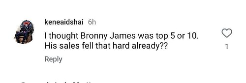 Fan reaction to Bronny missing out on the NBA's top 15 jersey sales list