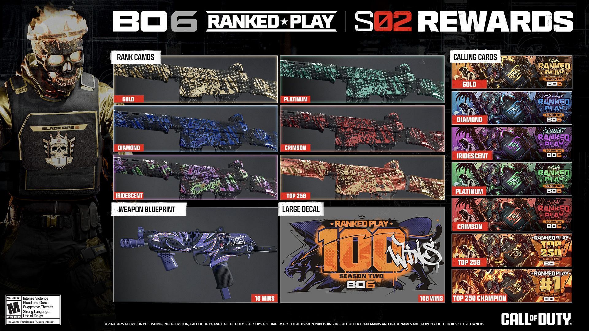 Exploring all the Black Ops 6 Ranked Play rewards in Season 2 (Image via Activision)