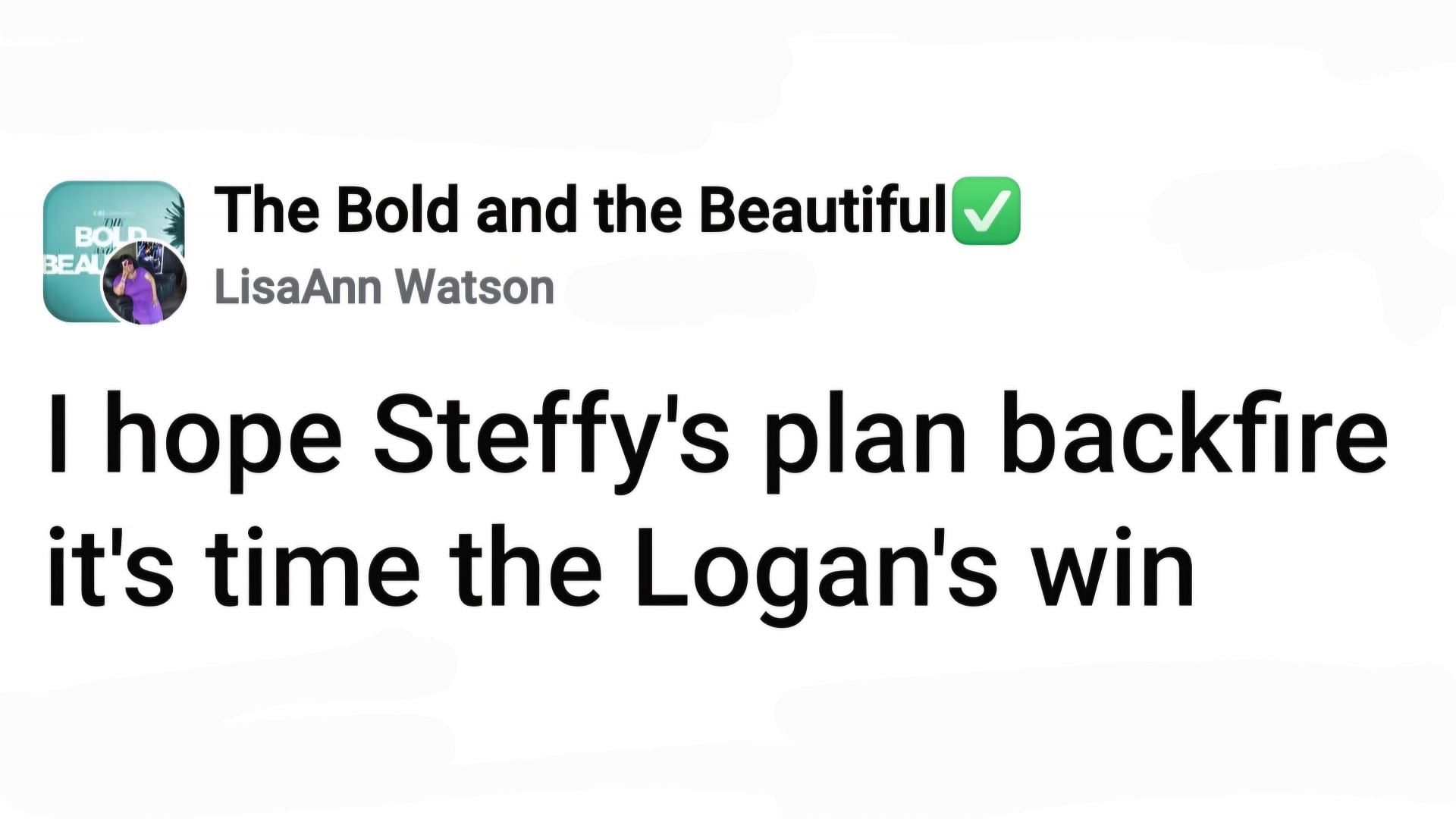 A fan comment on a hopeful win for the Logans at last (via LisaAnn Watson / Facebook)