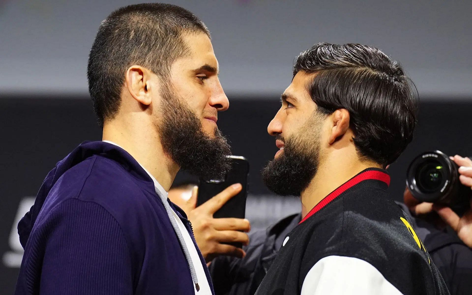 Islam Makhachev (left) and Arman Tsarukyan will fight at UFC 311 [Image courtesy: Getty]