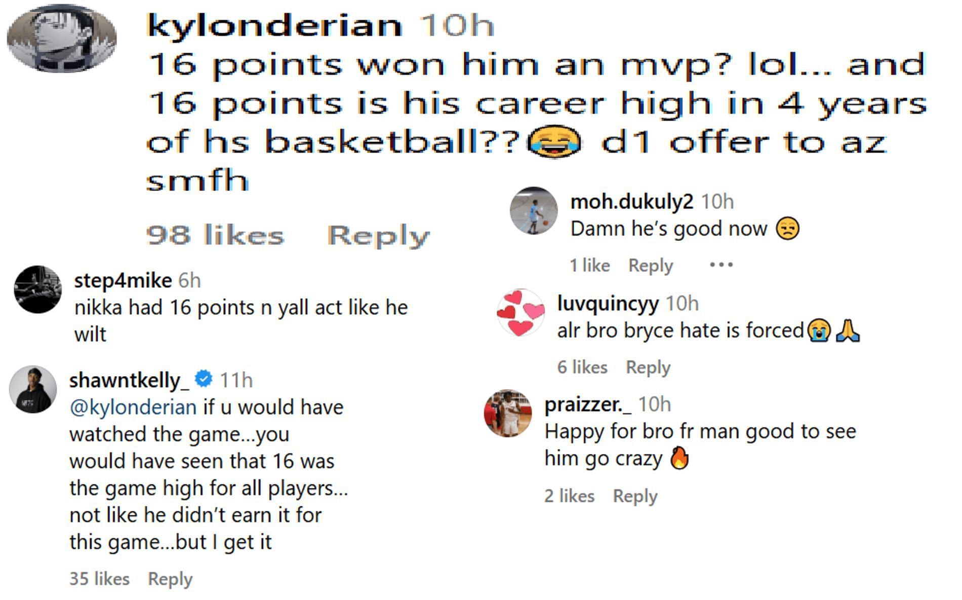 Hoops fans react to Bryce James winning Hoophall Classic game MVP vs. Grayson (Source: Instagram/madehoops)