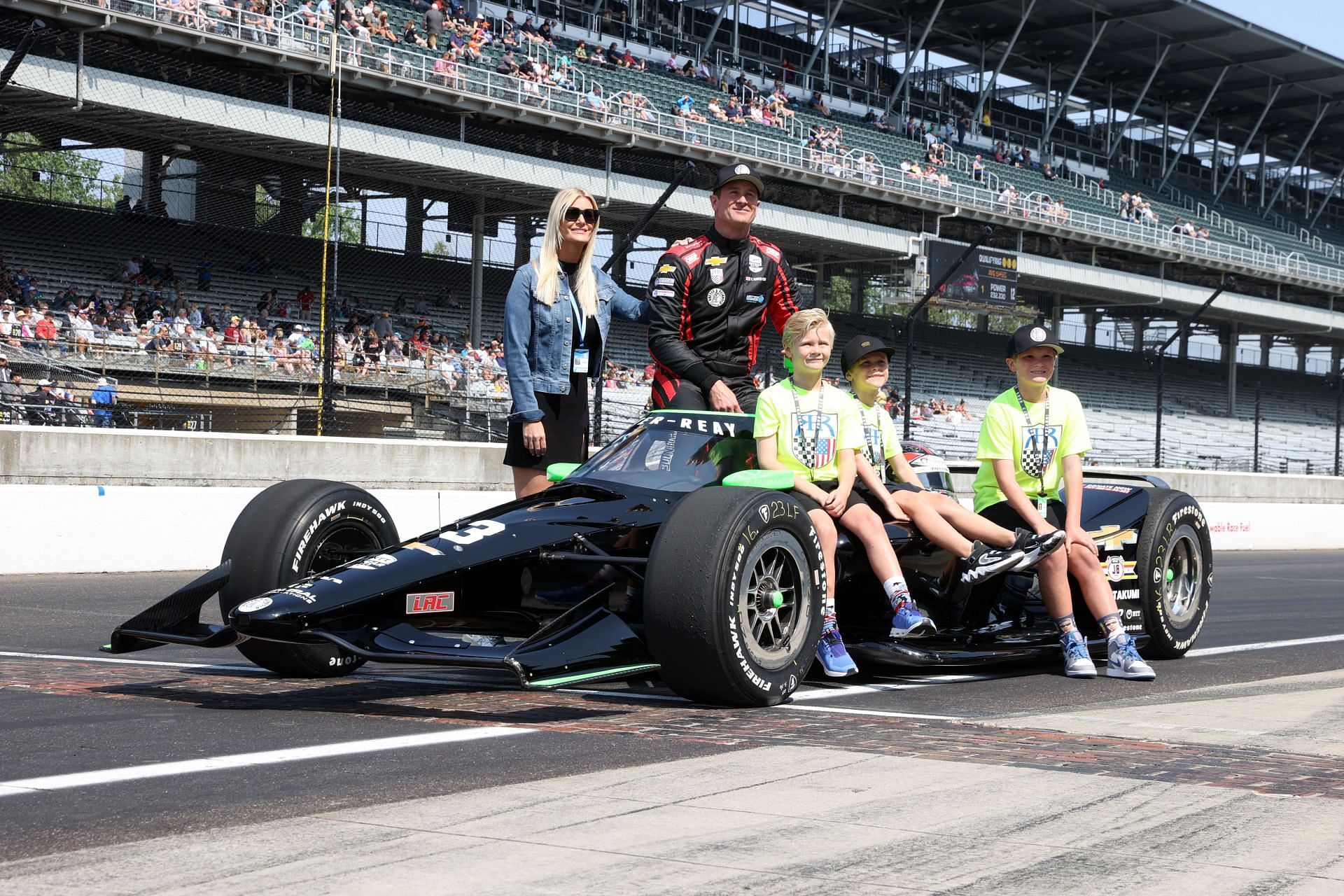 Ryan Hunter-Reay with his family at the 107th Indianapolis 500 - Source: Getty