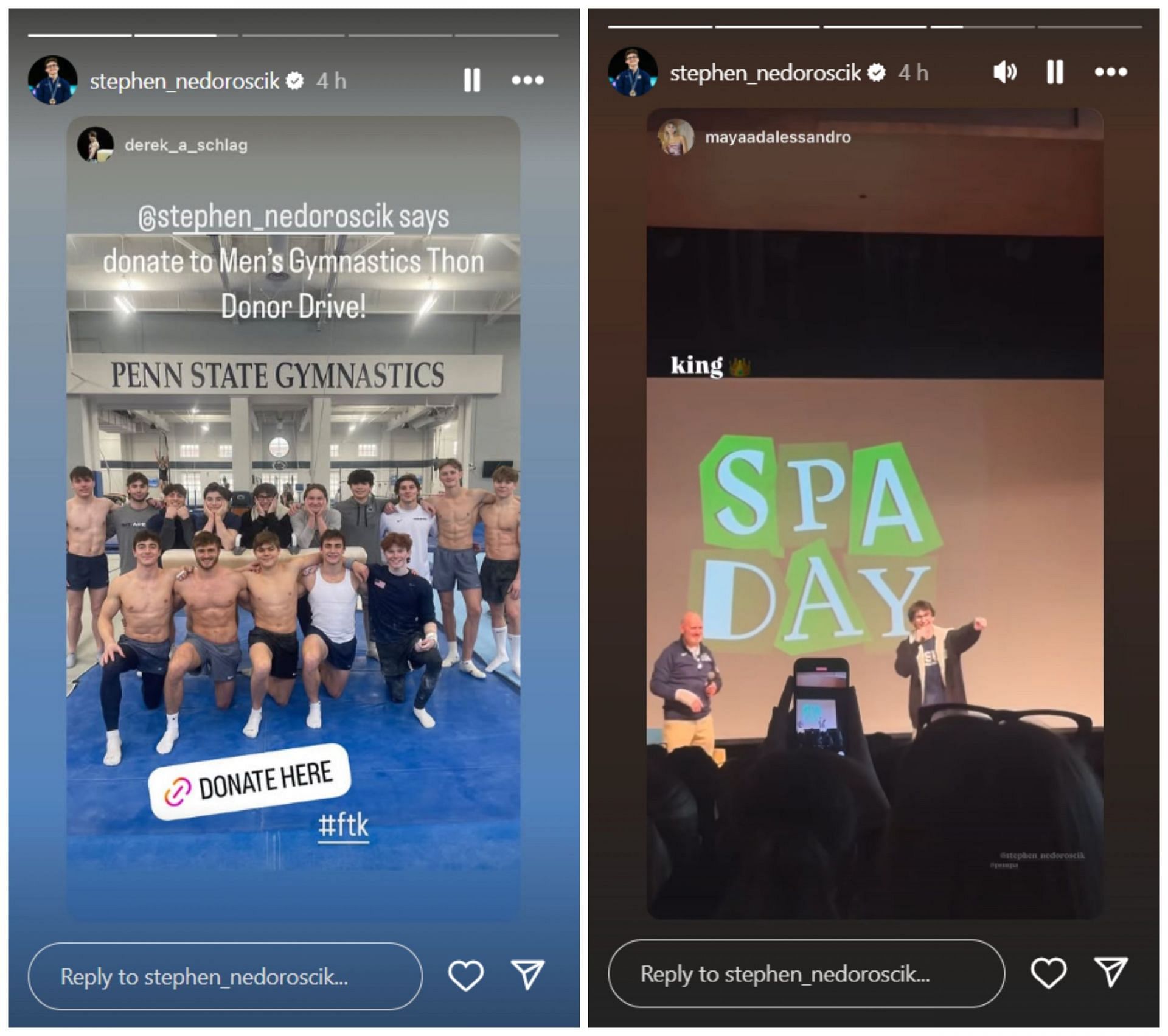 Stephen Nedoroscik at the Penn State SPA Day as special guest; Instagram - @stephen_nedoroscik