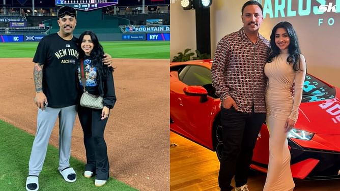 Nestor Cortes Jr. & wife Alondra light up the room with joyful celebration at baby's gender reveal ceremony; Carlos Rodon, Nick Ramirez's wives react