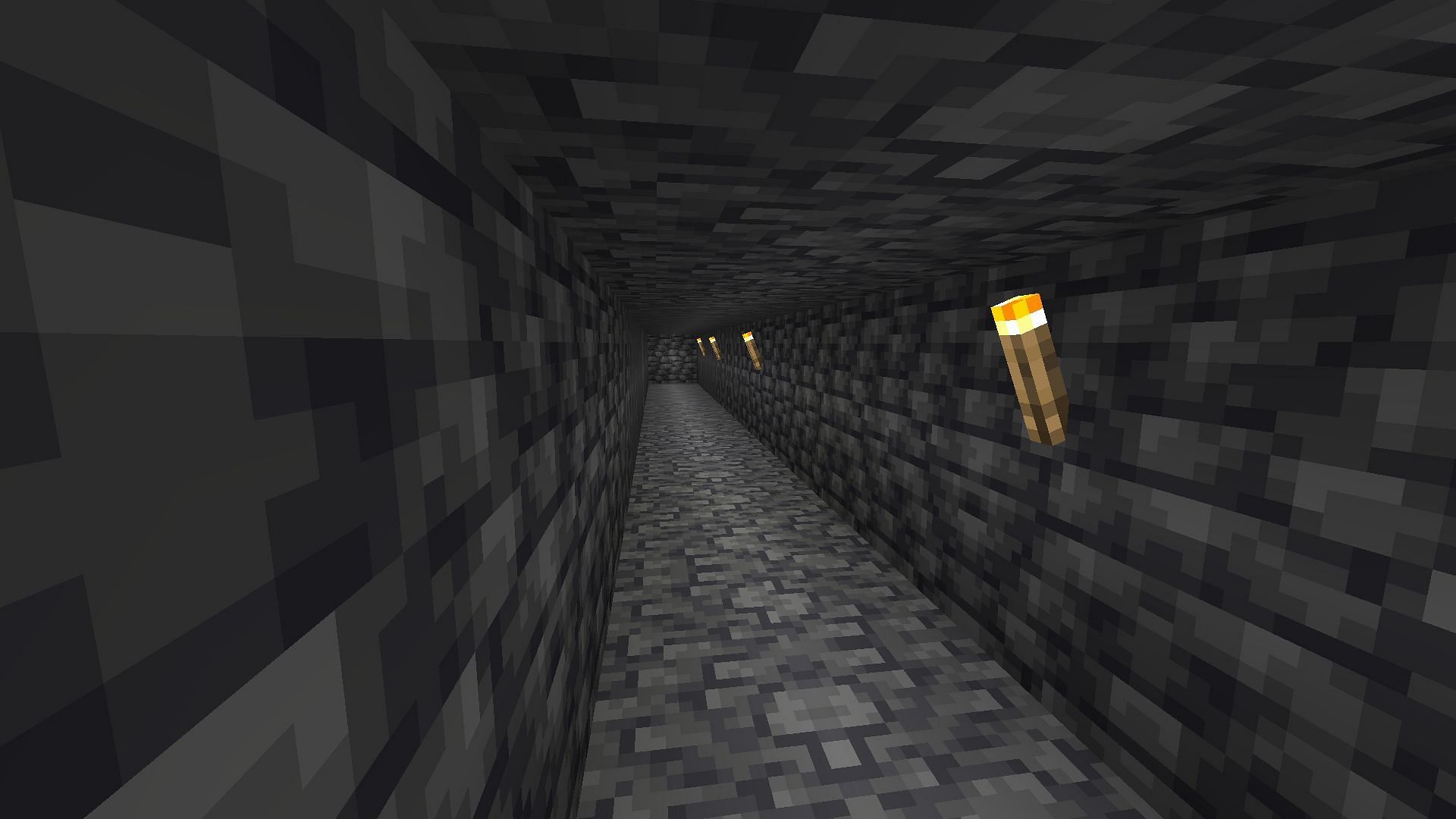 Branch mining is one of the best ways to clear a large underground area (Image via Mojang Studios)