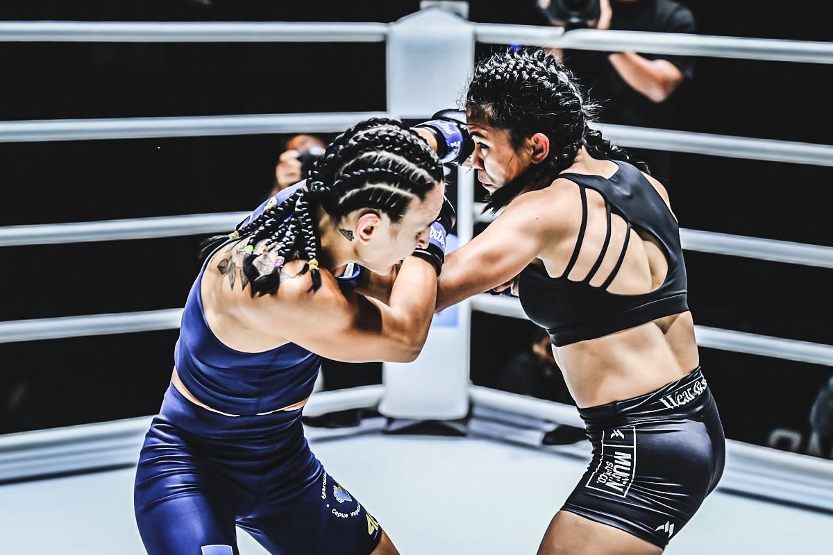 Alyona Rassohyna (left), Denice Zamboanga (right) [Photo via ONE Championship]