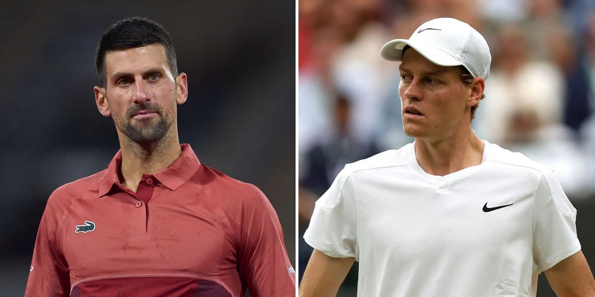 Djokovic (L), Sinner (R), Source: Getty