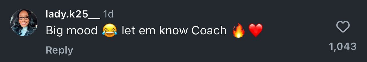 &quot;Big mood. Let &#039;em know coach,&quot; a fan said about Dawn Staley. 