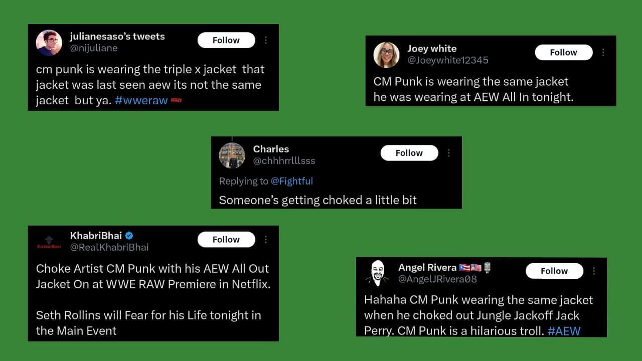 Fans react to CM Punk's contemplative gear.