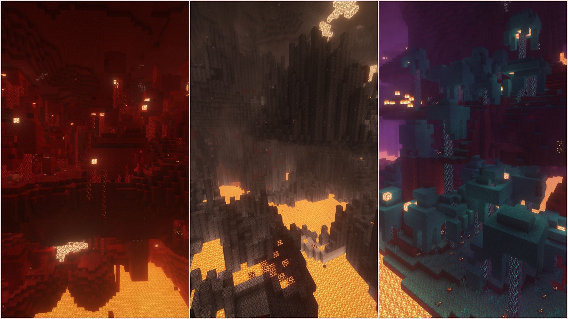 Nether only has five biomes (Image via Mojang Studios)