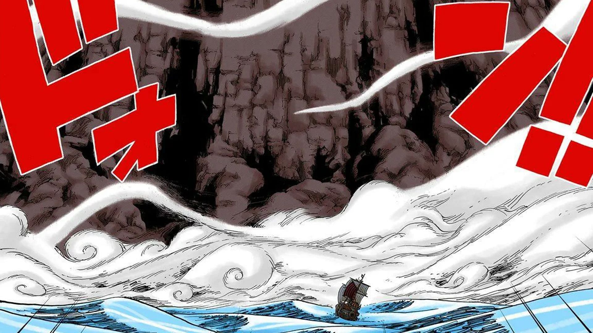 The Red Line in the One Piece manga (Image via Shueisha)