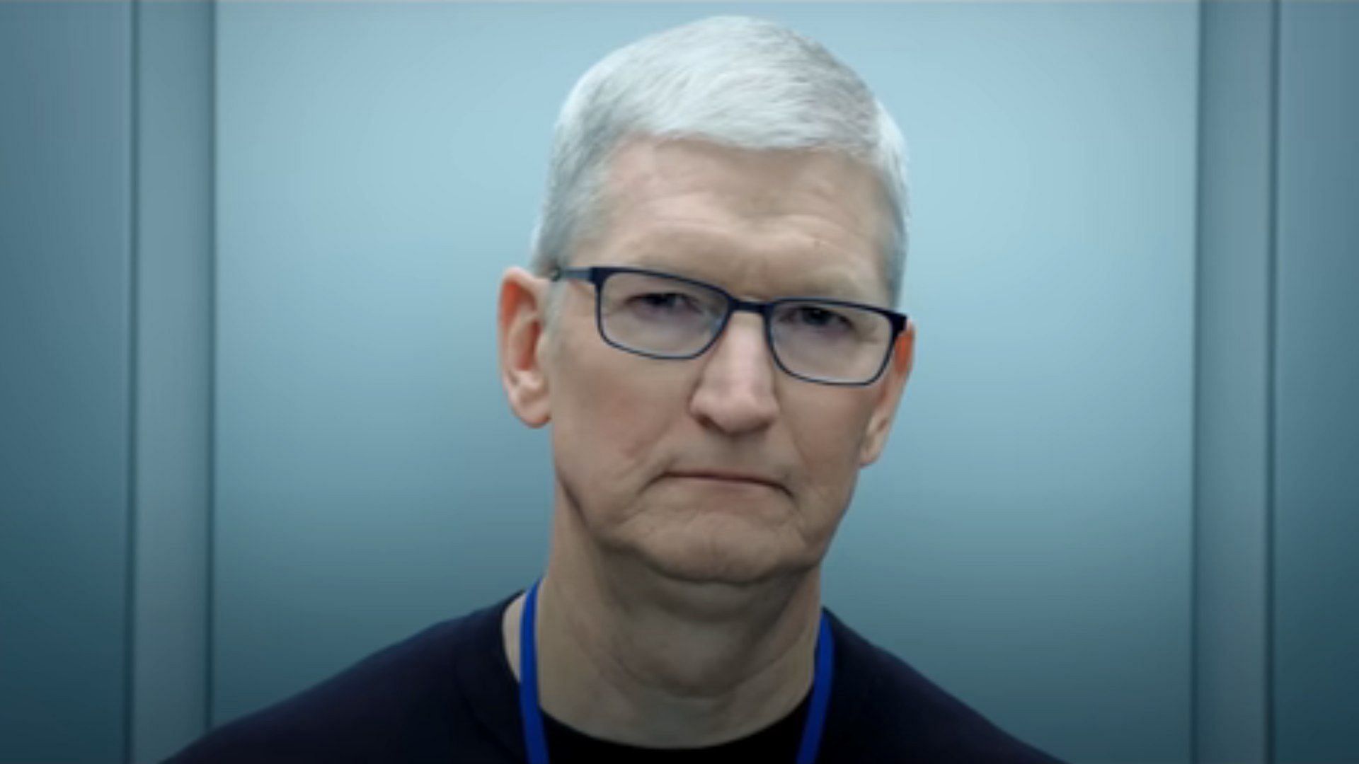 An image of the Apple CEO Tim Cook from the promotional video for Severance season 2 (Image via Apple TV) 