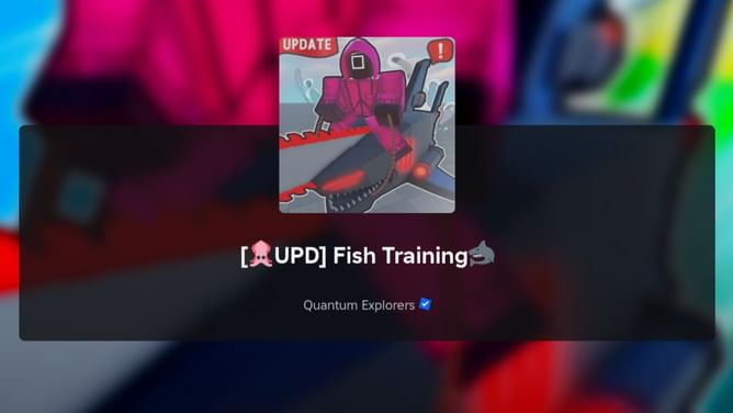 Fish Training codes (September 2025)