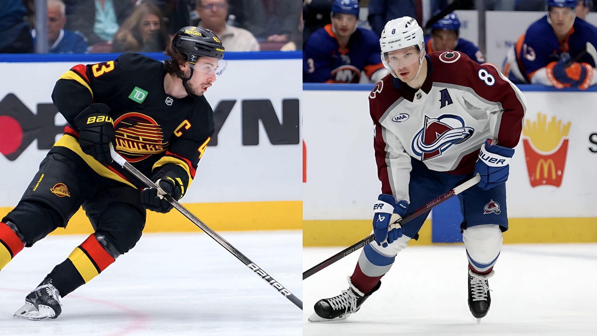 NHL analysts deliver honest opinions on whether Quinn Hughes is better than Cale Makar. (Image Source: Imagn)