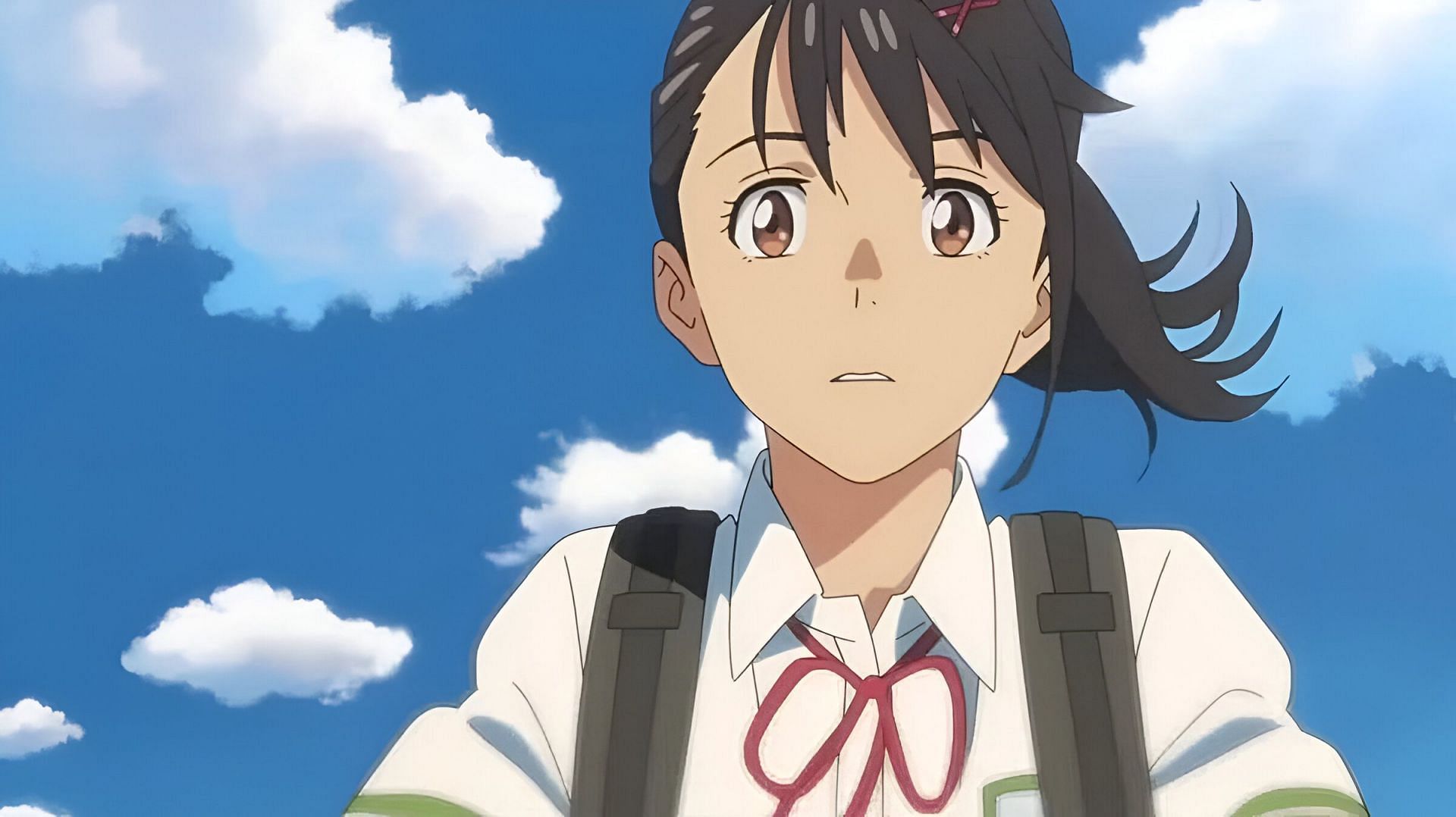 Suzume as seen in the anime film (Image via Comix Wave Films)