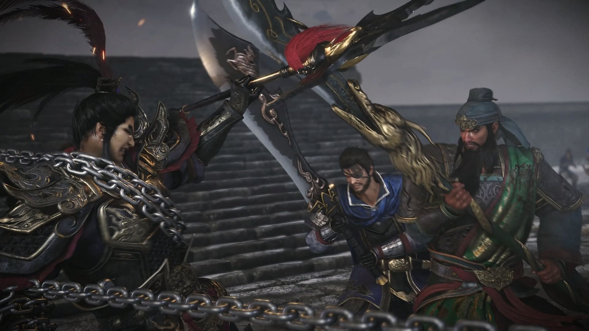 The Battle of Xiapi in Dynasty Warriors Origins is a clash in Chapter 4 of the game (Image via Koei Tecmo)