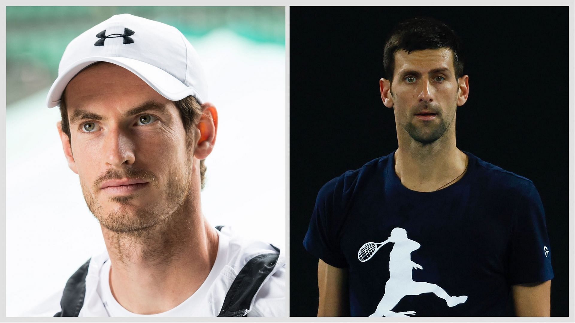 Andy Murray (L), Novak Djokovic (R) Source: Getty