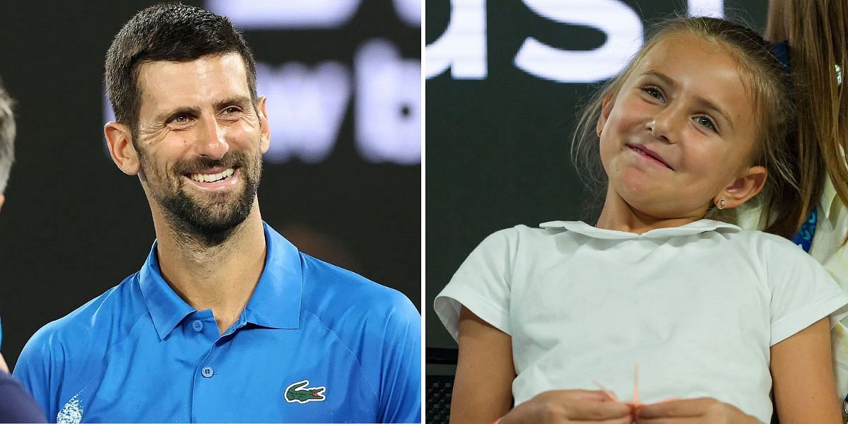 Novak Djokovic and his daughter Tara - Source: Getty