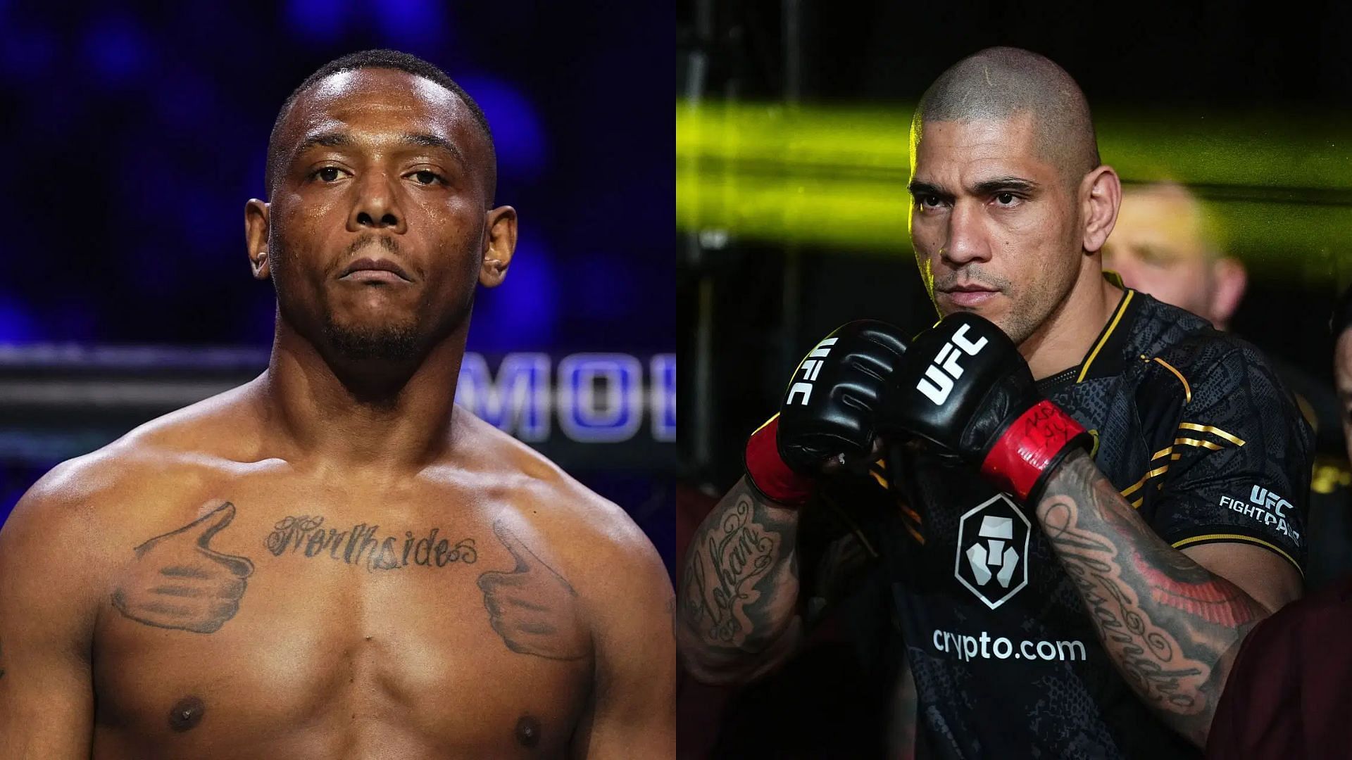 Jamahal Hill (left) has been making excuses following his defeat to Alex Pereira (right) [Image courtesy : Getty Images]