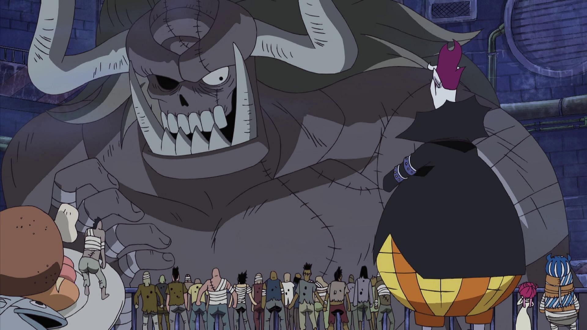 Oars being revived by Gecko Moria (Image via Toei Animation)