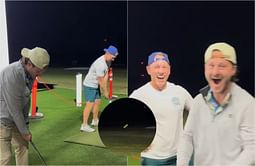 WATCH: 894K-followed golf influencers go wild after nailing the trick shot