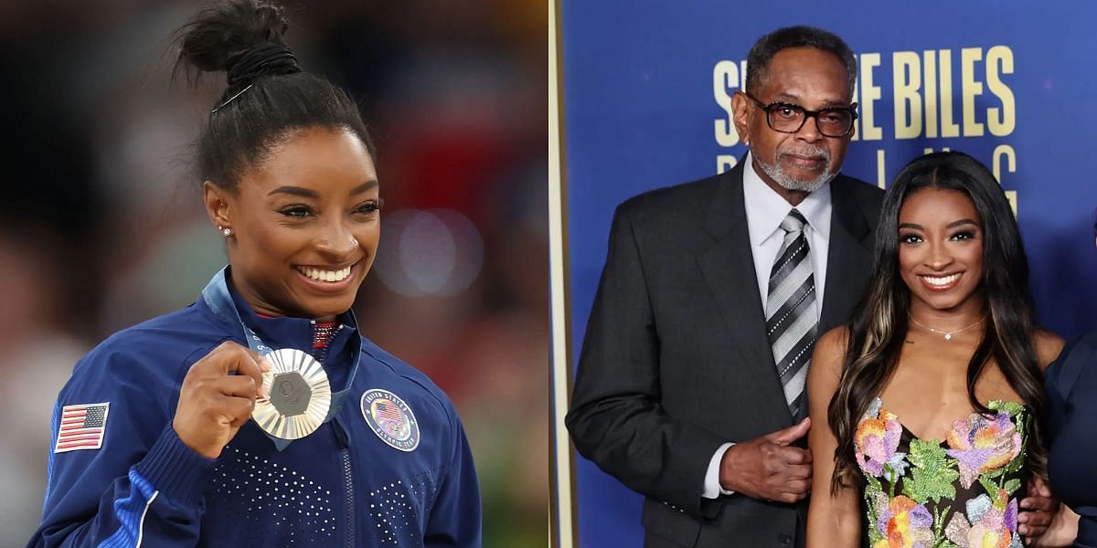 Simone Biles was adopted by Ronald and Nellie Biles. (Iamges by Getty)