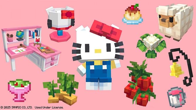 Minecraft x Hello Kitty DLC releases for Bedrock Edition