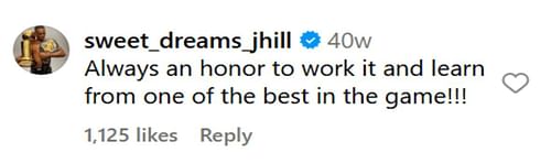 Jamahal Hill's comment (courtesy of @espnmma's post on Instagram)