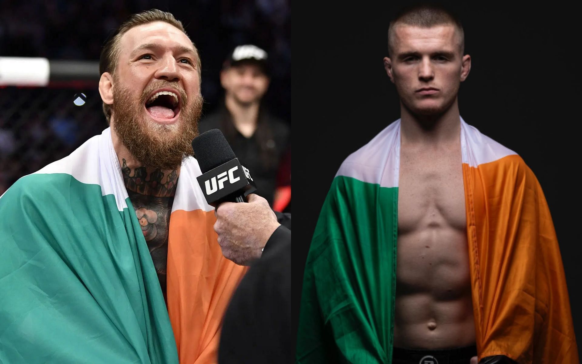 Paul Hughes (right) addresses Conor McGregor (left) attacking his Northern Irish heritage [Images courtesy: Getty Images, @paulhughesmma on Instagram]