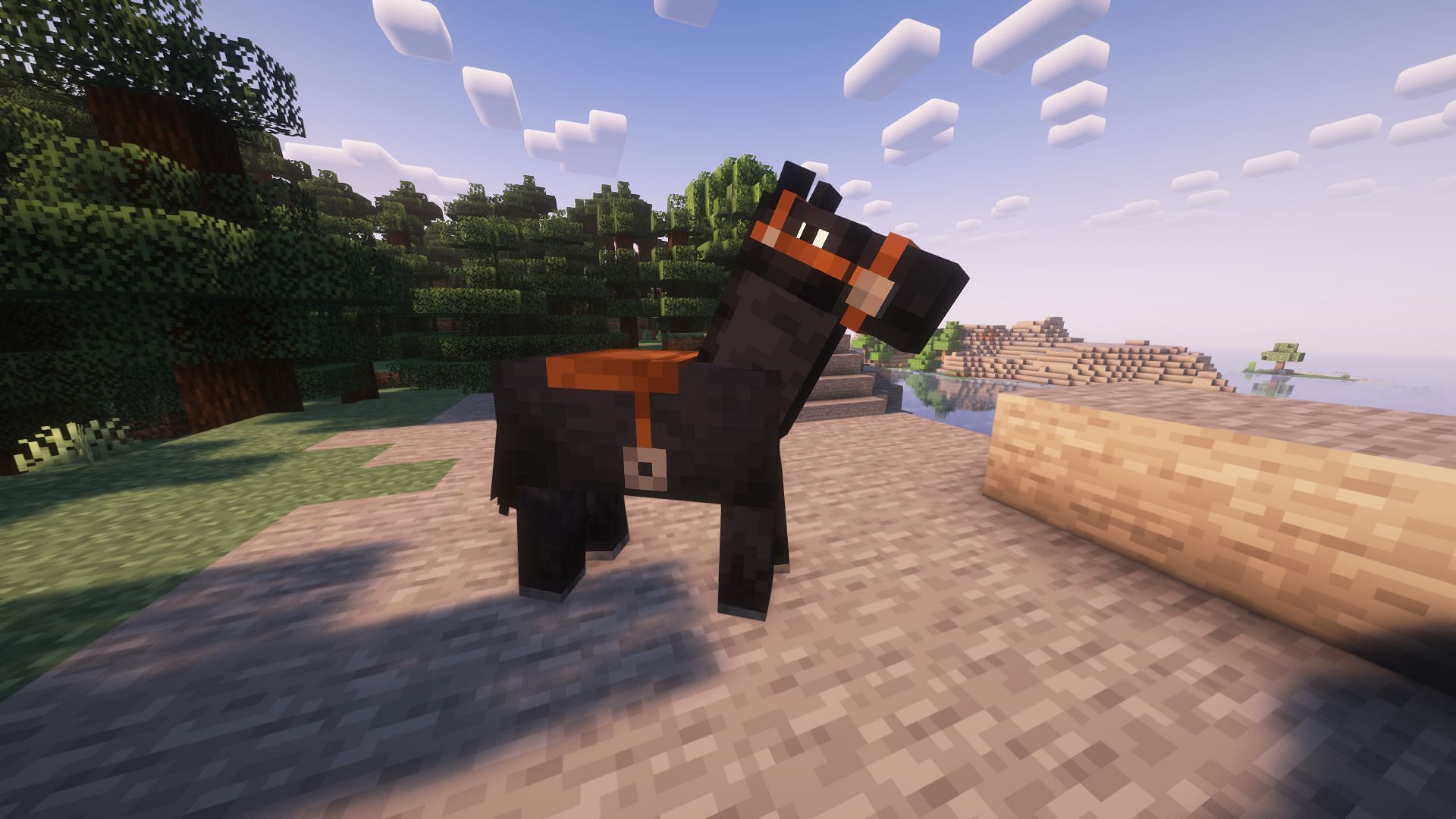 Players will find horses more easily than saddles (Image via Mojang Studios)