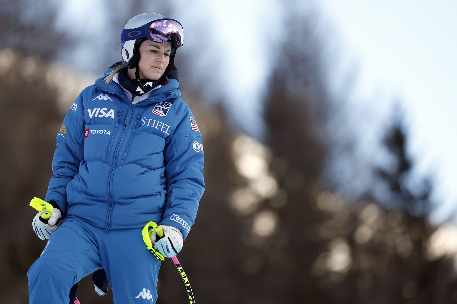 Lindsey Vonn at the Audi FIS Alpine Ski World Cup - Women&#039;s Downhill Training - Source: Getty